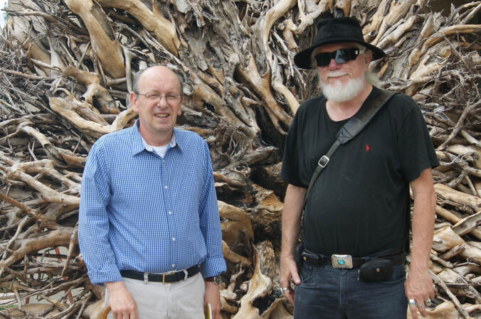 With Bob Connelly at Cornell University, July 9, 2014