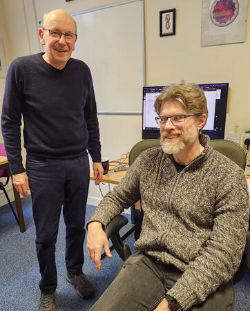 Károly Bezdek and Konrad Swanepoel at LSE, London in 2023.