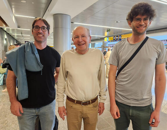 Moving from left to right: Boaz Slomka, Károly Bezdek, Arnon Chor.