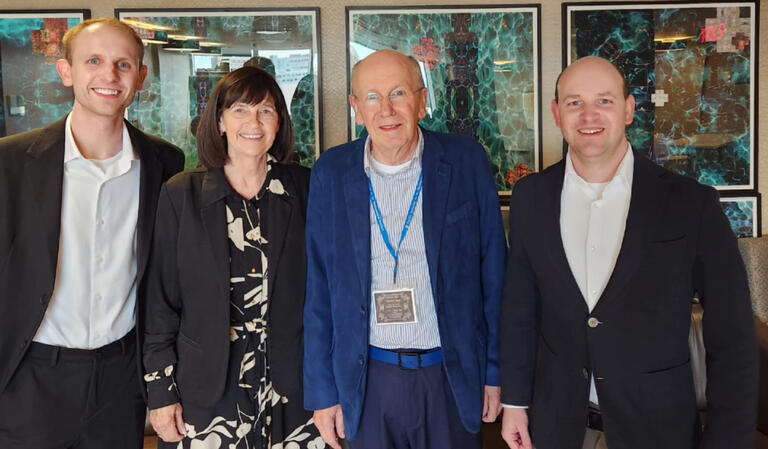 Moving from left to right: Mark Bezdek, Éva Bezdek, Károly Bezdek, Dániel Bezdek.